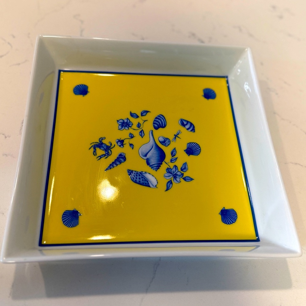 Square Buffet Dish Costa Azzurra by Lynn Chase